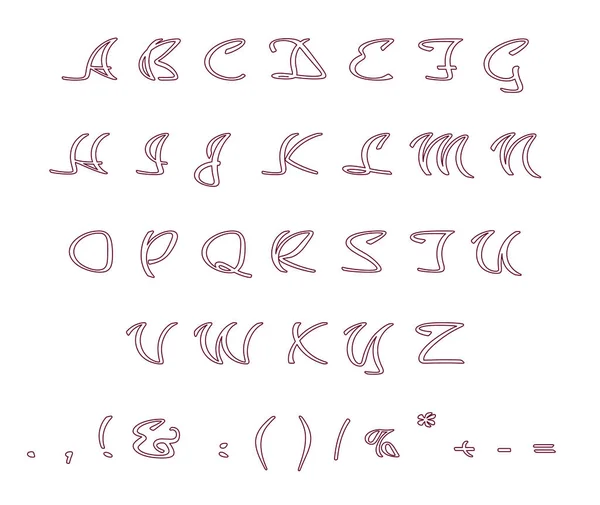 창조적 스타일 알파벳 타이포 그래피 장식적 식자공 스타일 글자는 라틴어 — 스톡 벡터