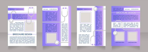 Dietologist Recommendations Blank Brochure Layout Design Vertical Poster Template Set — Stock Vector