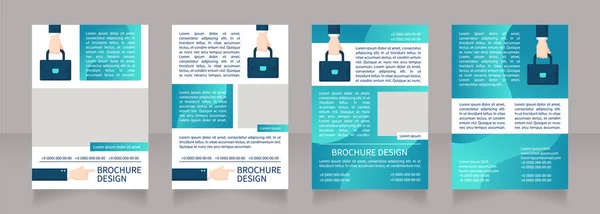 Website Carrière Pagina Optimalisatie Blanco Brochure Lay Out Ontwerp Verticale — Stockvector