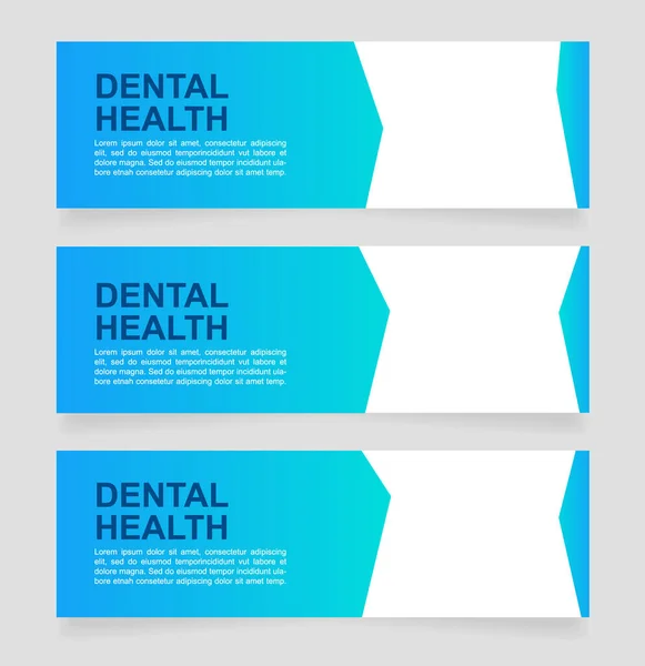 Innovative Dental Technologies Web Banner Design Template Vector Flyer Text — Stock Vector