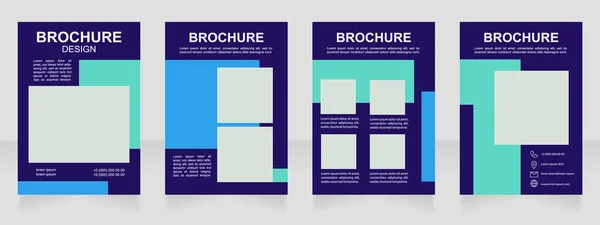 Modernismus Buchhandlung Werbebroschüre Design Vorlagenset Mit Kopierraum Für Text Sammlung — Stockvektor
