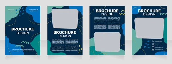 Literair Agent Dienst Blanco Brochure Ontwerp Sjabloon Set Met Kopieerruimte — Stockvector