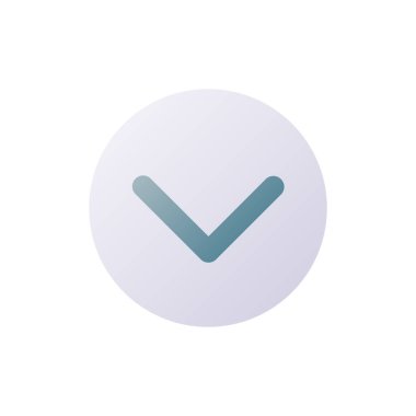 Aşağı yönlü düğme piksel mükemmel düz gradyan iki renkli ui simgesi. İndirme düğmesi. Basit bir piktogram. Arayüz, mobil uygulama için UX tasarımı. Vektör izole edilmiş RGB illüstrasyonu