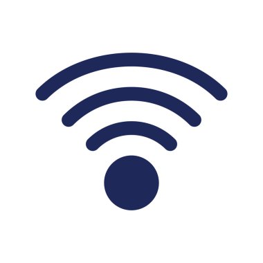 Kablosuz internet kara glyph ui simgesi. İnternete erişim. Serbest ağ. Kullanıcı arayüzü tasarımı. Beyaz uzayda siluet sembolü. Ağ ve cep telefonu için sağlam bir resim. İzole vektör illüstrasyonu