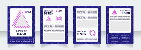 Autoblanko Broschüre Design Vorlagenset Mit Kopierraum Für Text Sammlung Vorgefertigter — Stockvektor