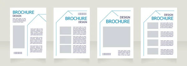 Architettura Costruzione Servizio Progettazione Brochure Vuota Set Modelli Con Spazio — Vettoriale Stock