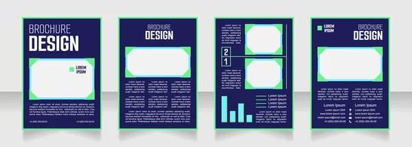 Ecologia Protezione Bianco Brochure Design Set Modelli Con Spazio Copia — Vettoriale Stock