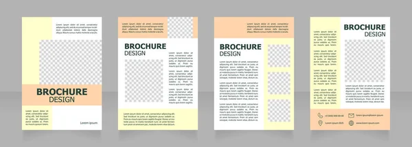 Cosmetological Clinic Service Blank Brochure Design Template Set Copy Space — Stock Vector
