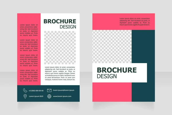Designer Service Contact Info Blank Brochure Design Template Set Copy — Vetor de Stock
