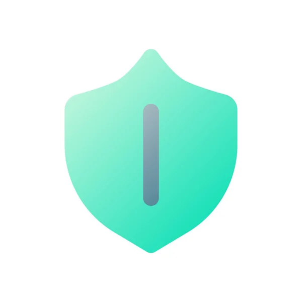 Safeguard Pixel Idealny Płaski Gradient Dwukolorowy Ikona Ochrona Prywatności Online — Wektor stockowy