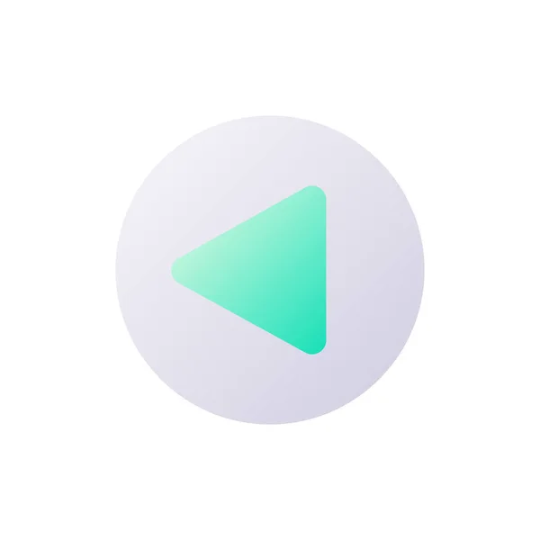 Кнопка Воспроизведения Идеальная Плоская Двухцветная Иконка Видео Аудио Контент Управление — стоковый вектор