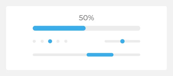 stock vector Progress bar and slider UI element template. Editable isolated vector dashboard component. Flat user interface. Visual data presentation. Web design widget for mobile application with light theme