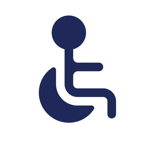 Handicap Glyphe Noir Icône Accessibilité Pour Personnes Handicapées Conception Interface — Image vectorielle