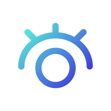 Göz pikseli mükemmel gradyan doğrusal ui simgesi. Görüş miktarı. Mesajı gördüm. Kurye ve sosyal medya. Satır rengi kullanıcı arayüzü sembolü. Modern tarz pictogram. Vektör izole edilmiş taslak çizimi