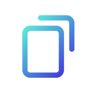 Piksel mükemmel gradyan ui simgesini kopyala. Dijital dosya ve metni çoğalt. Pano. Satır rengi kullanıcı arayüzü sembolü. Modern tarz pictogram. Vektör izole edilmiş taslak çizimi