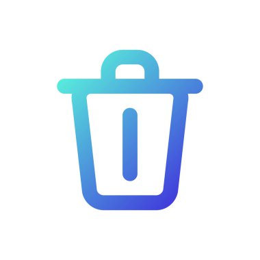 Piksel mükemmel gradyan ui simgesini sil. Dijital dosyayı ve belgeyi sil. Çöp kutusu. Satır rengi kullanıcı arayüzü sembolü. Modern tarz pictogram. Vektör izole edilmiş taslak çizimi