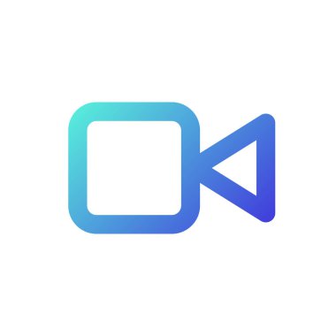 Görüntü çağrısı piksel mükemmel gradyan doğrusal ui simgesi. Videotelfoni. Kamerayla uzaktan konuşma. Satır rengi kullanıcı arayüzü sembolü. Modern tarz pictogram. Vektör izole edilmiş taslak çizimi