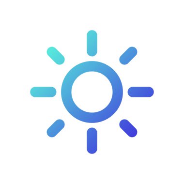 Parlaklık pikseli mükemmel gradyan doğrusal ui simgesi. Akıllı telefon ekran ayarları. Hava tahmini çevrimiçi. Satır rengi kullanıcı arayüzü sembolü. Modern tarz pictogram. Vektör izole edilmiş taslak çizimi