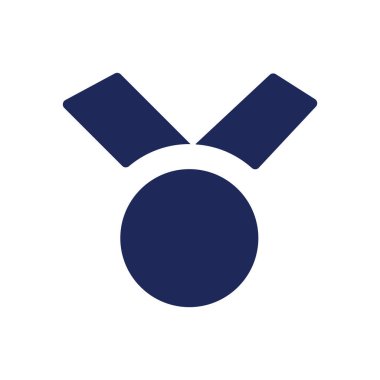 Kurdeleli siyah glyph ui ikonu. Yarışmayı kazanana ödül. Kullanıcı arayüzü tasarımı. Beyaz uzayda siluet sembolü. Ağ ve cep telefonu için sağlam bir resim. İzole vektör illüstrasyonu