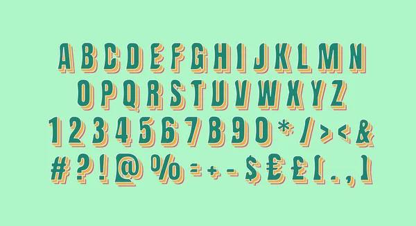 Set Alfabeto Stile Glitch Tipografia Decorativa Vettoriale Stile Tipografico Decorativo — Vettoriale Stock