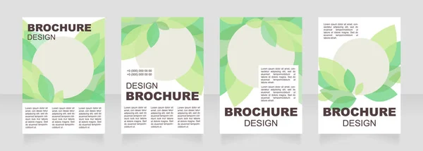 Milieu Blanco Brochure Lay Out Ontwerp Milieuproducten Verticale Poster Template — Stockvector