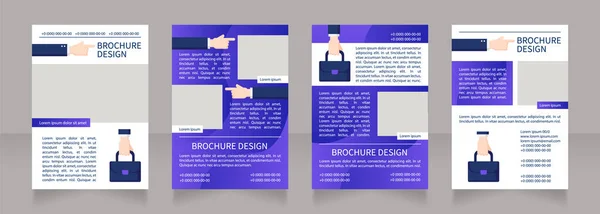 Personer Med Funktionshinder Rekryterar Tom Broschyr Layout Design Vertikal Affischmall — Stock vektor