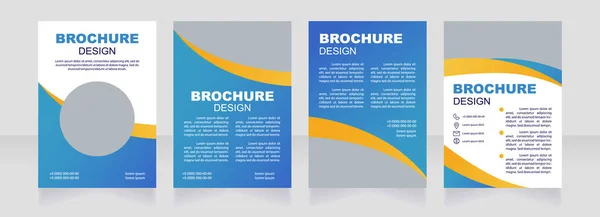 Therapy Service Blank Brochure Design Healthcare Template Set Copy Space — 图库矢量图片