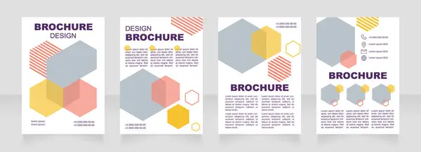 Industry Production Blank Brochure Design Healthcare Medicine Template Set Copy — Stock Vector