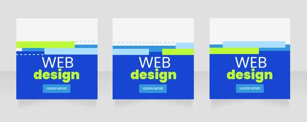 Eコマースブルーの四角形のウェブバナーデザインテンプレート テキスト空間を持つベクトルフライヤー カスタマイズされたコピースペースと広告プラカード 広告のためのプロモーション印刷可能なポスター グラフィックレイアウト — ストックベクタ