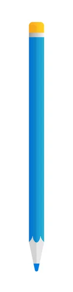 Синий Карандаш Рисования Векторного Элемента Дизайна Абстрагируемый Символ Инфографики Бланковым — стоковый вектор