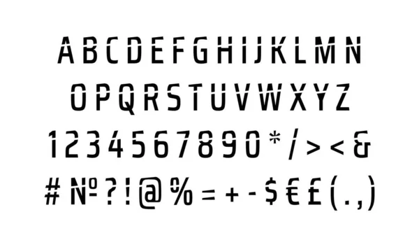 Silny Oficjalny Zestaw Alfabetu Stylu Cięcia Wektorowa Typografia Dekoracyjna Dekoracyjny — Wektor stockowy