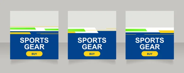 Equipamento Esportivo Loja Equipamentos Web Banner Modelo Design Folheto Vetorial — Vetor de Stock