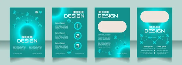 Cybersicherheit Wettbewerbe Leere Broschüre Design Vorlagenset Mit Kopierraum Für Text — Stockvektor