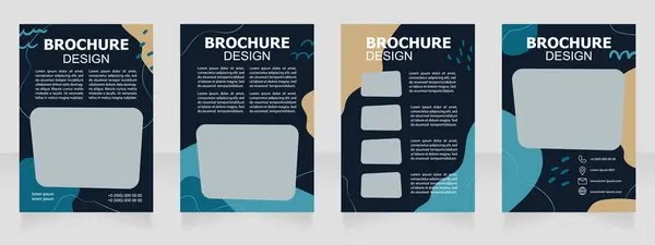 Proza Poëzie Boekhandel Blanco Brochure Ontwerp Sjabloon Set Met Kopieerruimte — Stockvector