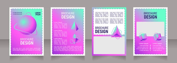 Kosmetisk Blank Broschyr Design Mall Set Med Kopieringsutrymme För Text — Stock vektor