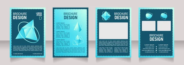 Nautical Blank Brochure Design Template Set Copy Space Text Premade — Stock Vector