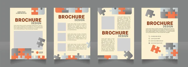 Business Partnership Blank Brochure Design Template Set Copy Space Text — Stock Vector