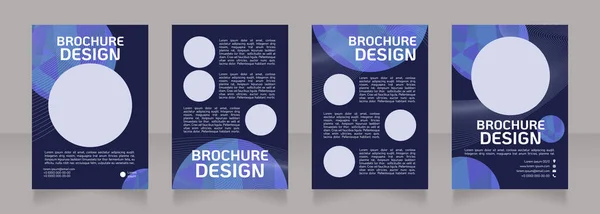 Online Marknadsföring Tom Broschyr Design Internetaffärer Mall Set Med Kopieringsutrymme — Stock vektor