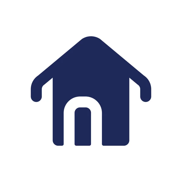 Haus Schwarze Glyphe Symbol Startseite App Interaktives Element Design Der — Stockvektor