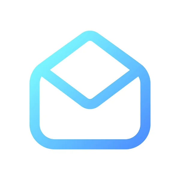 Leia Pixel Mensagem Ícone Linear Gradiente Perfeito Serviço Email Caixa — Vetor de Stock