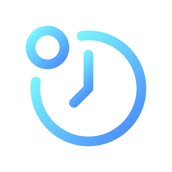 Lembrete Tempo Aplicativo Pixel Ícone Linear Gradiente Perfeito Sinal Relógio —  Vetores de Stock