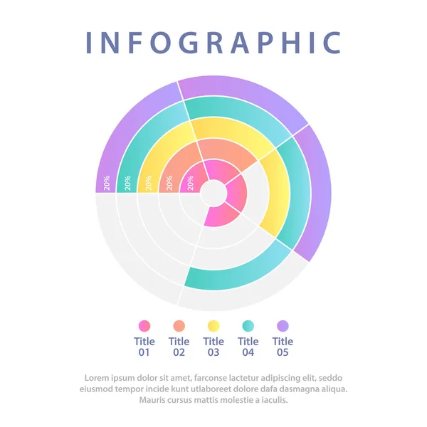 Informationsquellen Analyse Präsentation Mit Kreis Infografik Design Vorlage Editierbares Kuchendiagramm — Stockvektor