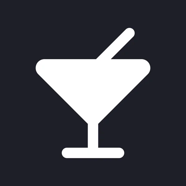 Bar Σκοτεινή Λειτουργία Glyph Εικονίδιο Ποτό Κοκτέιλ Ξενοδοχείο Δημόσιος Χώρος — Διανυσματικό Αρχείο