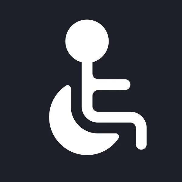 Disabilità Modalità Oscura Icona Del Glifo Accessibilità Disabili Progettazione Dell — Vettoriale Stock