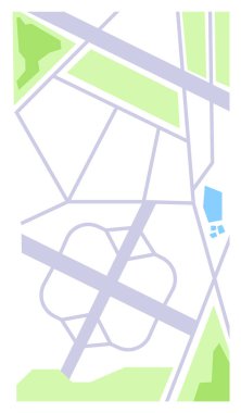 Map of city brochure element design. Urban infrastructure. Vector illustration with empty copy space for text. Editable shape for poster decoration. Creative and customizable component