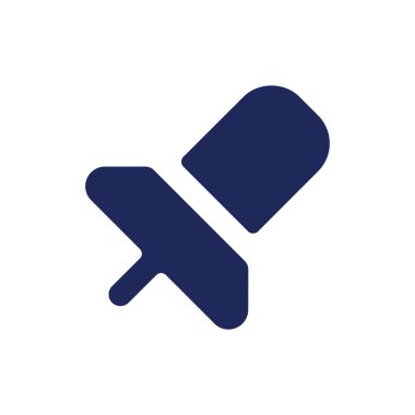 Pin siyah glyph ui simgesi. Kurye özelliği. Bilgileri iliştir ve kes. Kullanıcı arayüzü tasarımı. Beyaz uzayda siluet sembolü. Ağ ve cep telefonu için sağlam bir resim. İzole vektör illüstrasyonu