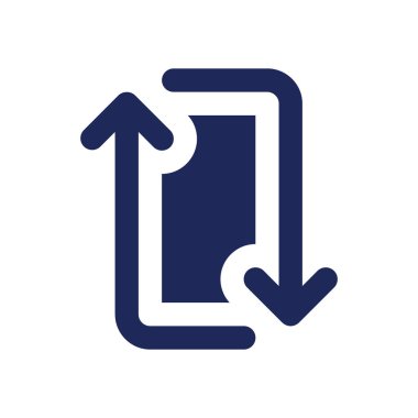 Siyah glyph ui simgesini tekrar et. Kurye uygulamasını güncelle. Multimedya dosyasının tekrarı. Kullanıcı arayüzü tasarımı. Beyaz uzayda siluet sembolü. Ağ ve cep telefonu için sağlam bir resim. İzole vektör illüstrasyonu