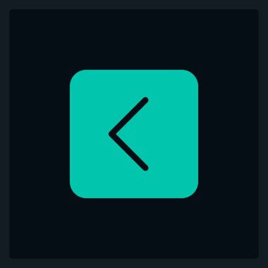 Etkin geri alma düğmesi UI ögesi şablonu. Düzenlenebilir izole vektör gösterge paneli bileşeni. Düz kullanıcı arayüzü. Görsel veri sunumu. Koyu temalı mobil uygulama için web tasarım gereci