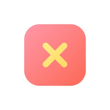 Düğme pikselini kapat mükemmel düz gradyan renk ui simgesi. Web sayfası işlevini bırak. Sistem hatası. Basit bir piktogram. Arayüz, mobil uygulama için UX tasarımı. Vektör izole edilmiş RGB illüstrasyonu