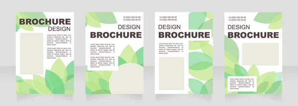 Green Tea Production Blank Brochure Layout Design Nature Info Vertical — Stock Vector